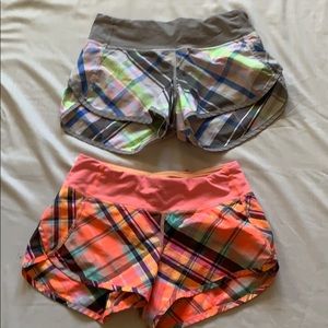 2 Lululemon shorts size 2